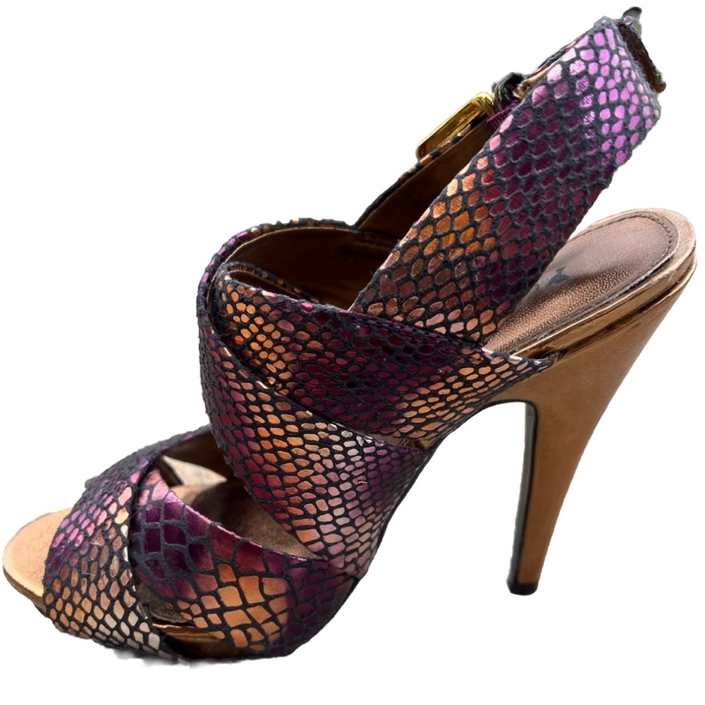 Sarah Jayne Purple and Orange Heels with Stiletto EUC - Picture 3 of 8